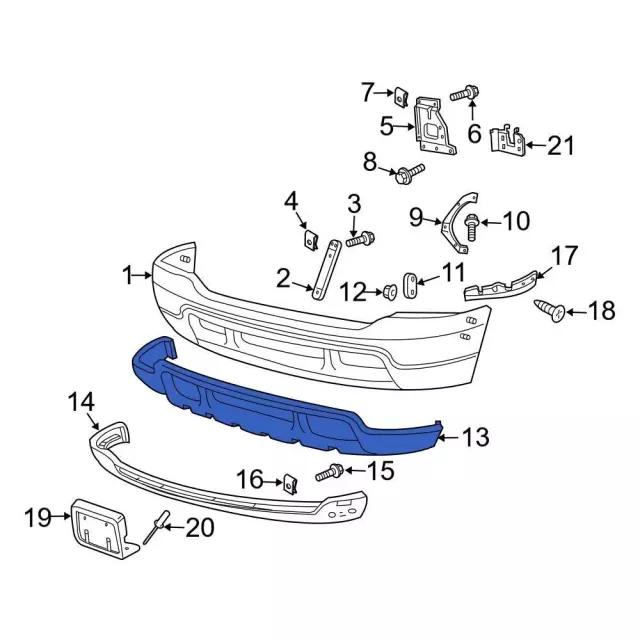 Valance Panel - Ford (1c3z17626aad) - view 6