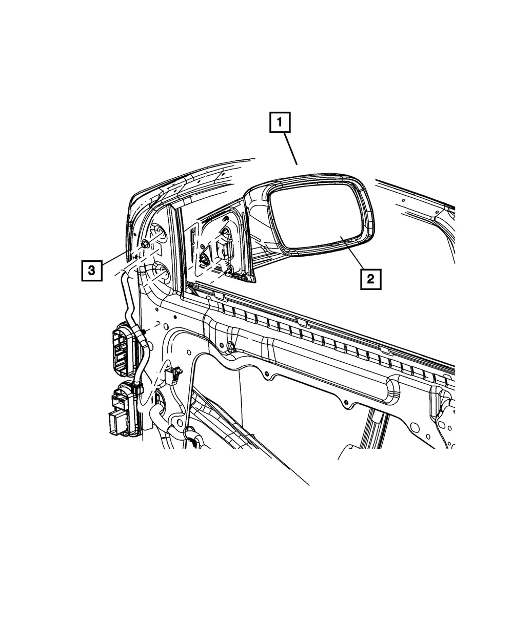 Outside Rear-View Mirror, Left - Mopar (1ce291baad)