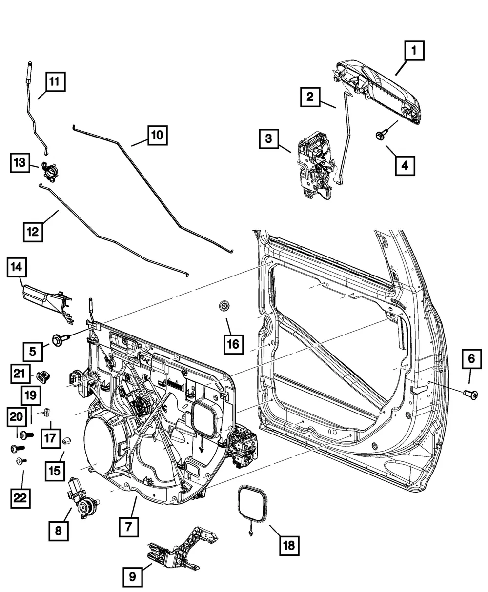 Exterior Door Handle, Left - Mopar (1gh19ruwad) - view 5