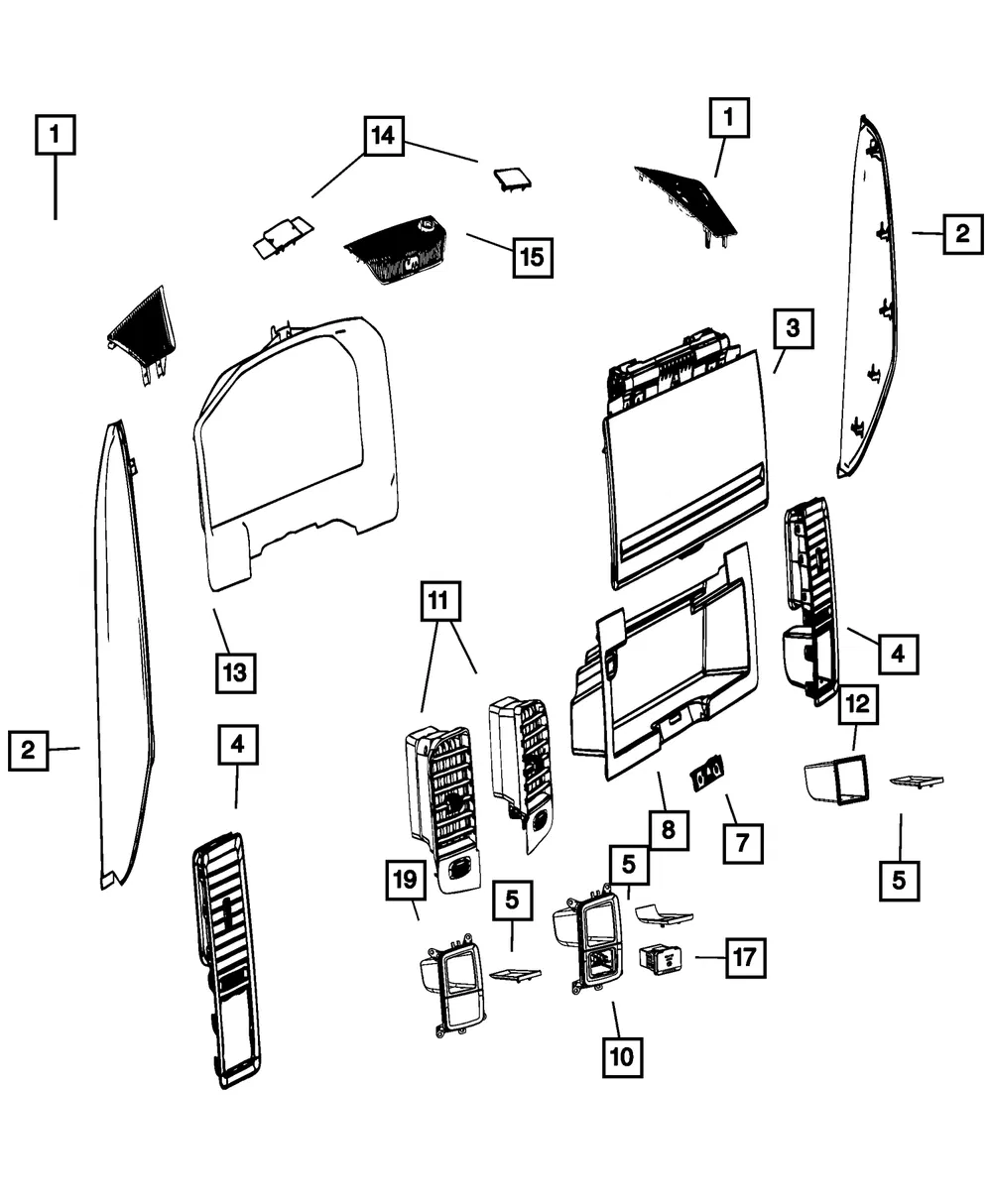Speaker Grille, Right - Mopar (1nl95tx7aa) - view 3