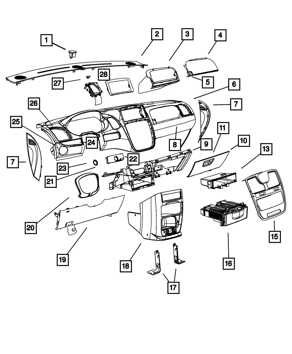 Instrument Panel Applique, Driver Outer - Mopar (1wf39aaaaa)