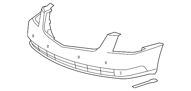 Front Upper Bumper Cover - GM (20823613) - view 2