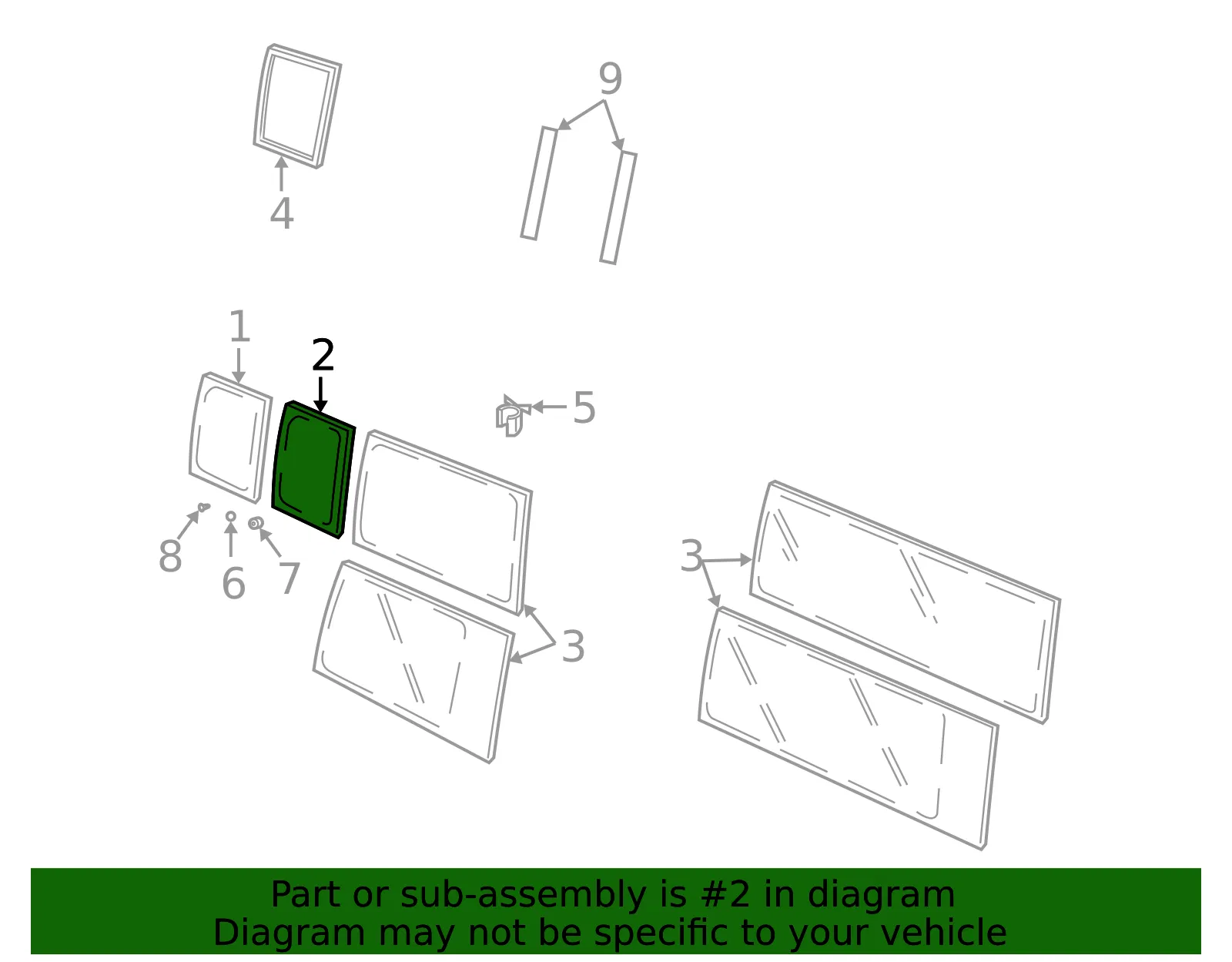 Side Panel Glass - GM (20906503) - view 3