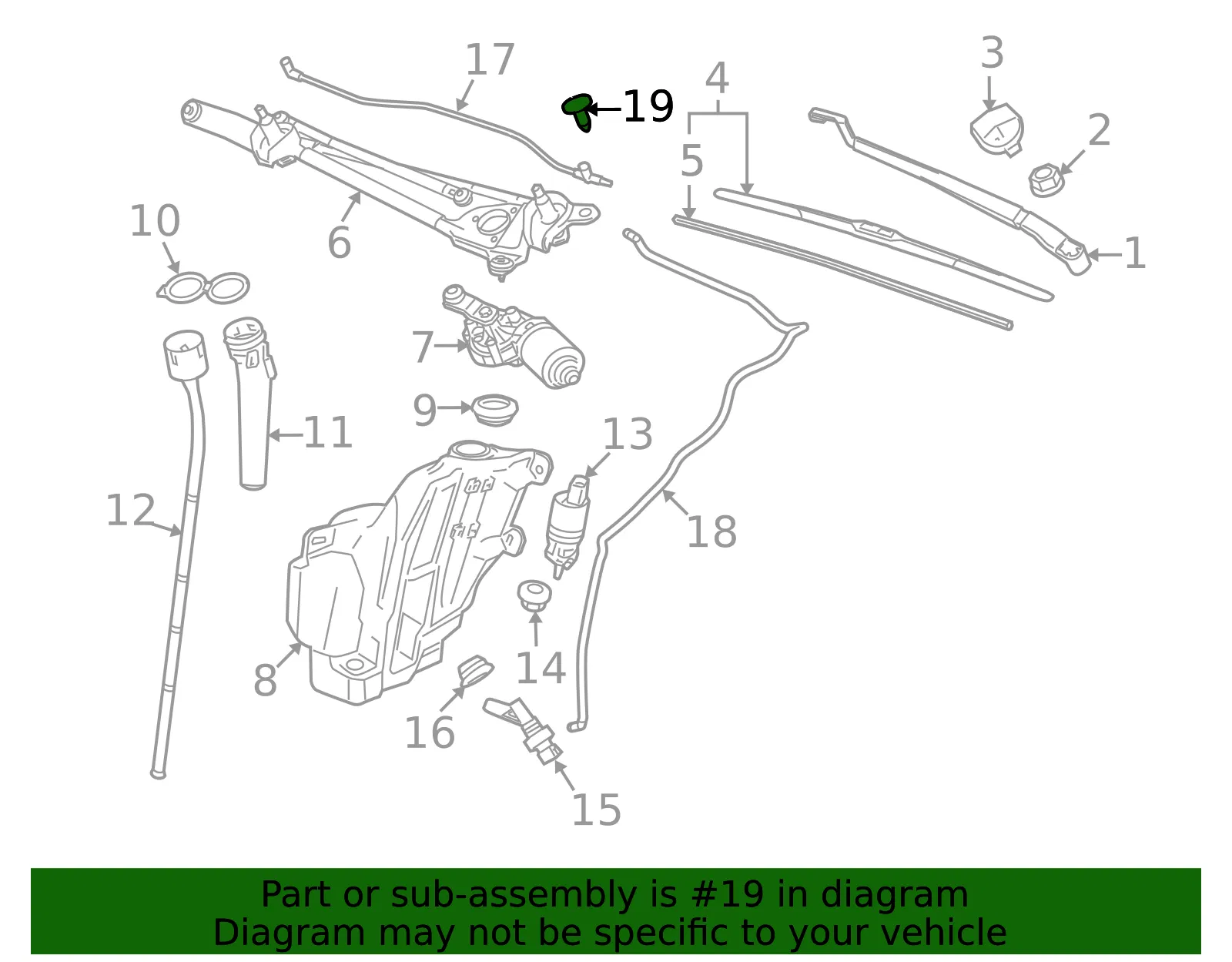 Windshield Washer Nozzle - GM (20911558) - view 4