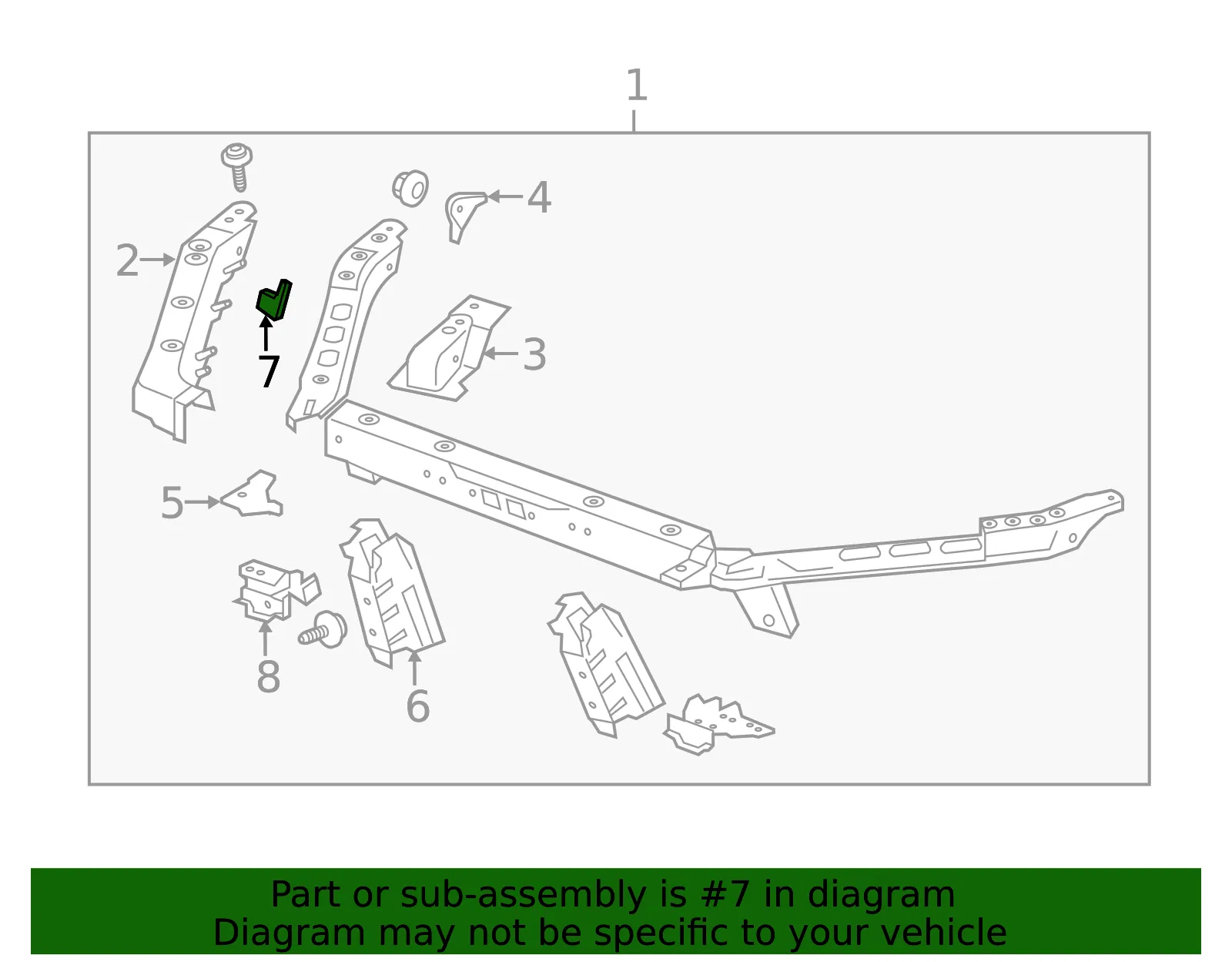 Front Driver Side Fender Front Bracket - GM (20911606) - view 4
