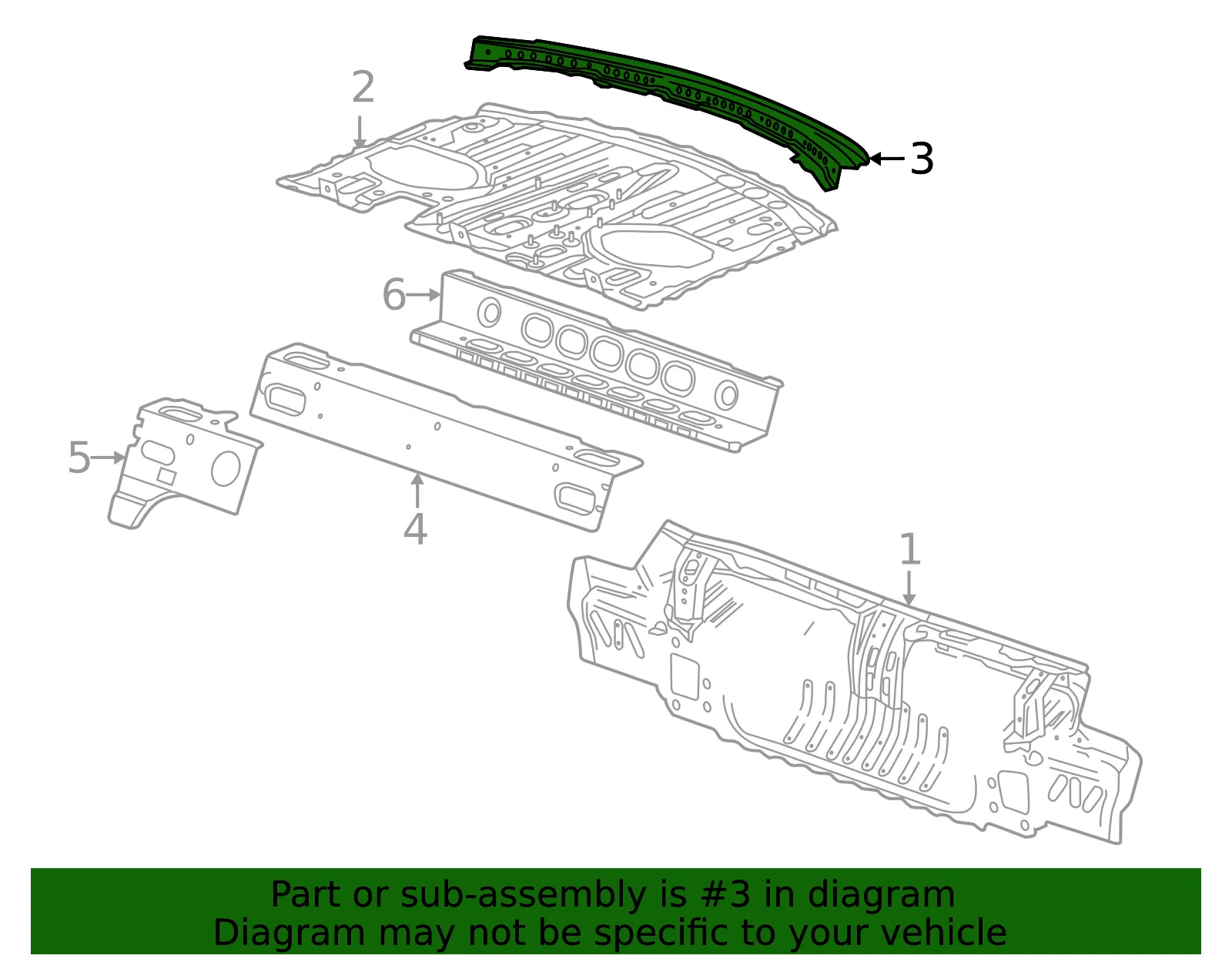 Rear Window Drain Panel - GM (20996795) - view 3