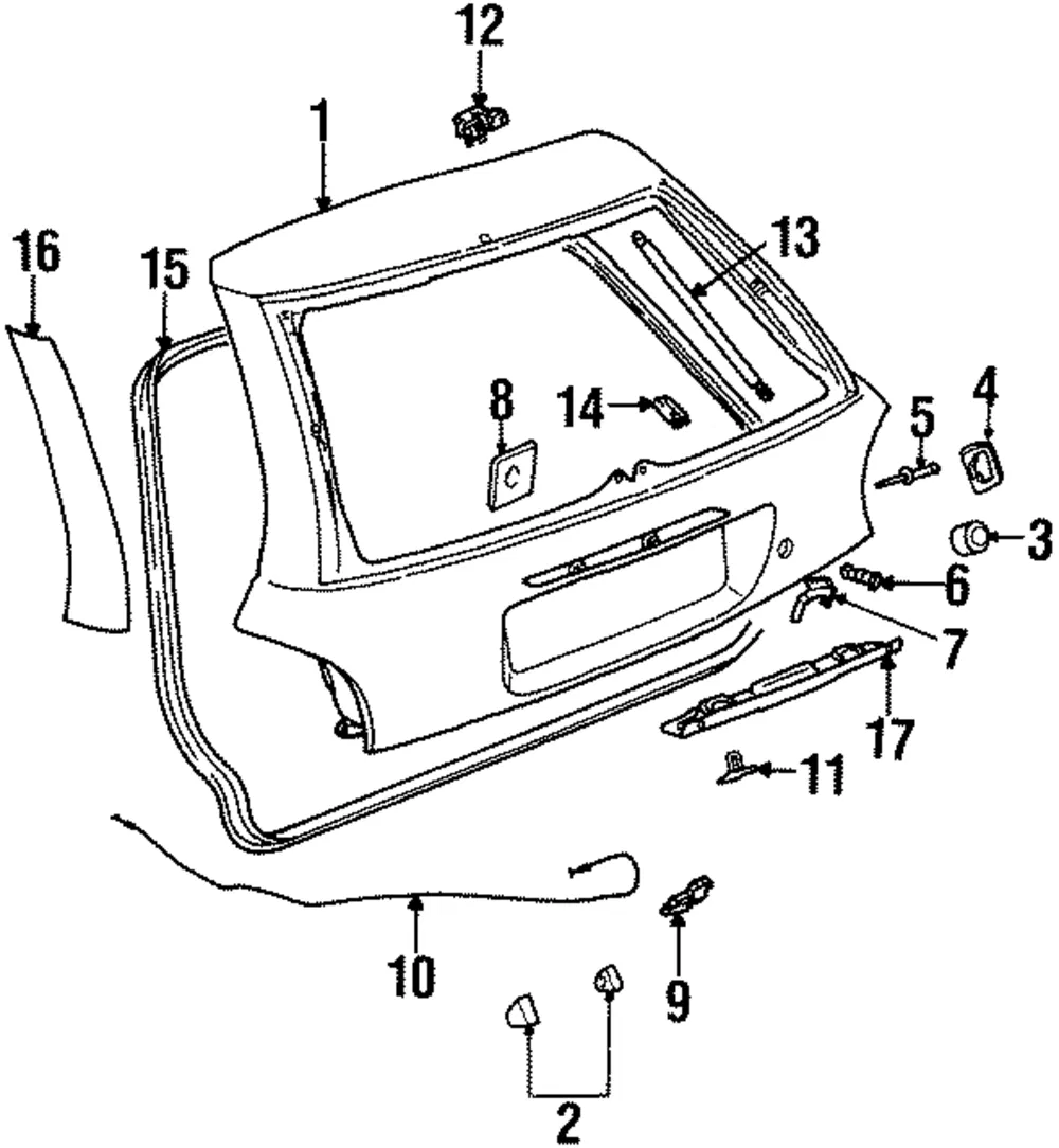 2Pk Bumper L/Gate Side - GM (21098321)