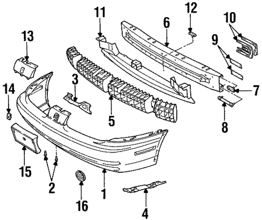 Bracket Front Bumper Fascia - GM (21110752)