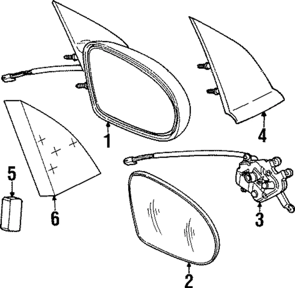 Mirror Assembly O/S Rear View - GM (21170458)