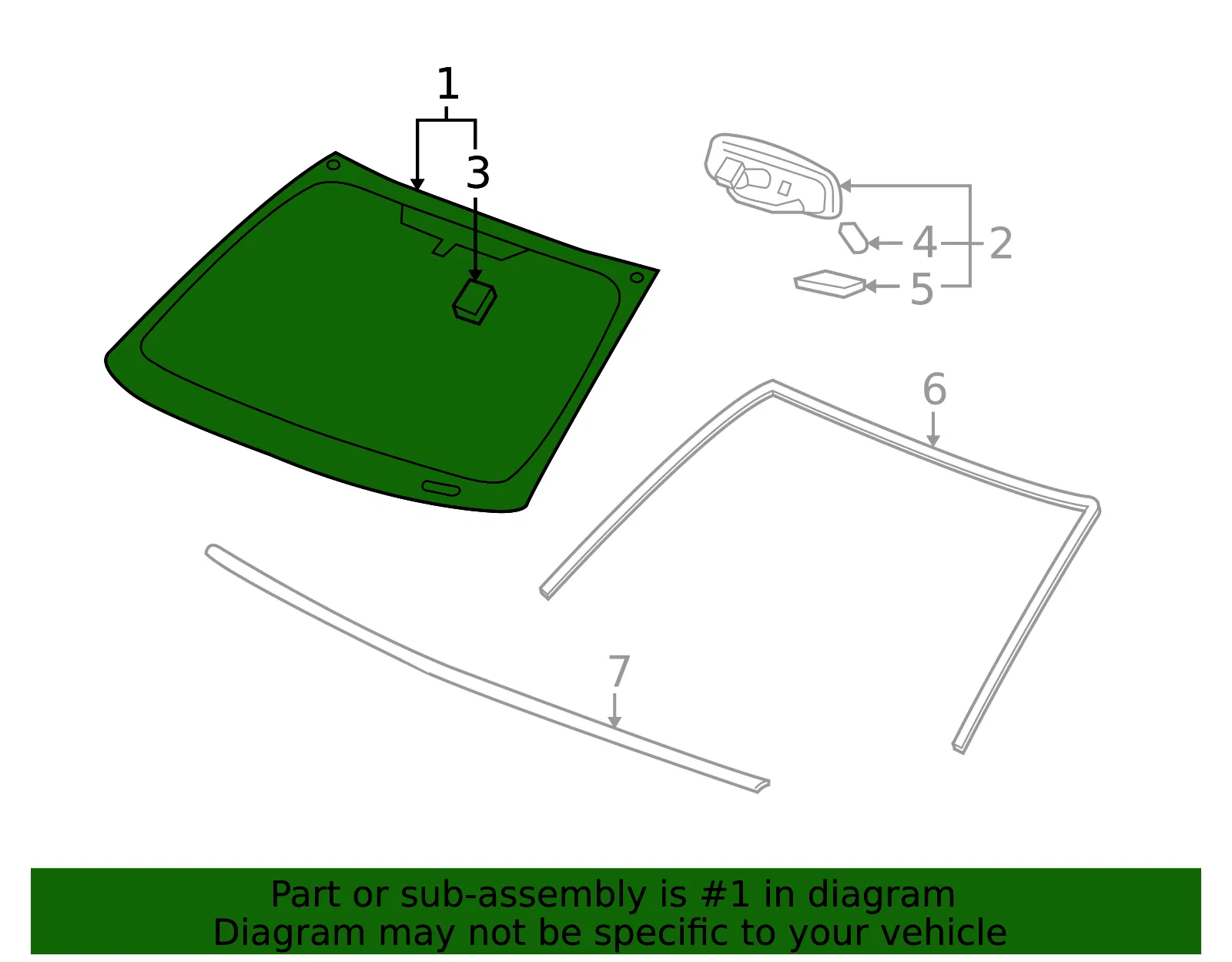 Windshield - GM (21994281) - view 3