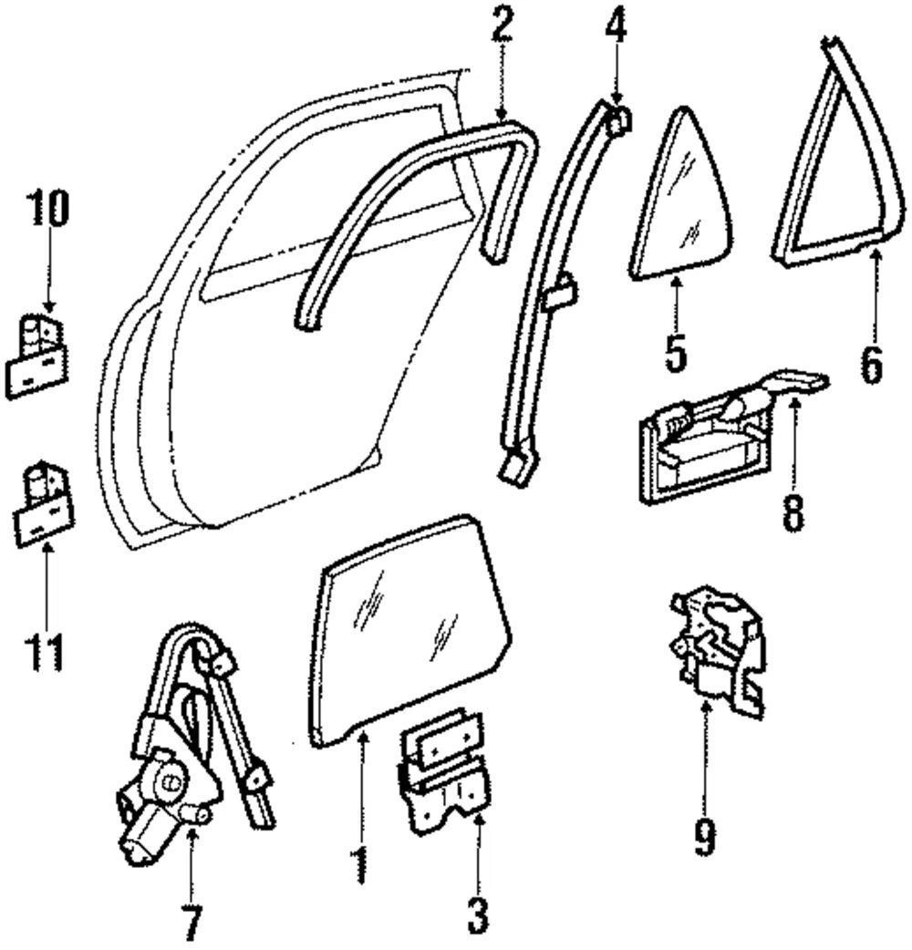 Driver Side Rear Door Hinge - GM (22583169)