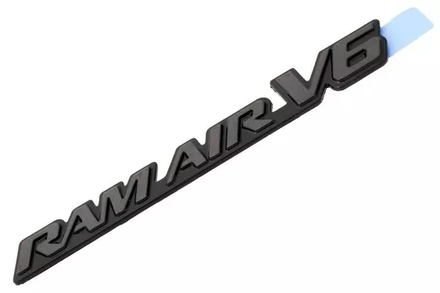 Dark Argent Metallic Front Fender Ram Air V6 Emblem - GM (22619420)