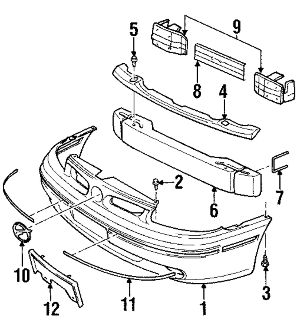Emblem Front Bumper Fascia Chro - GM (22648496)