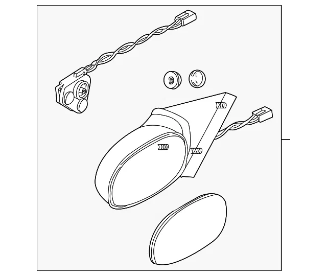 Mirror Assembly O S Rear View - GM (22707327)