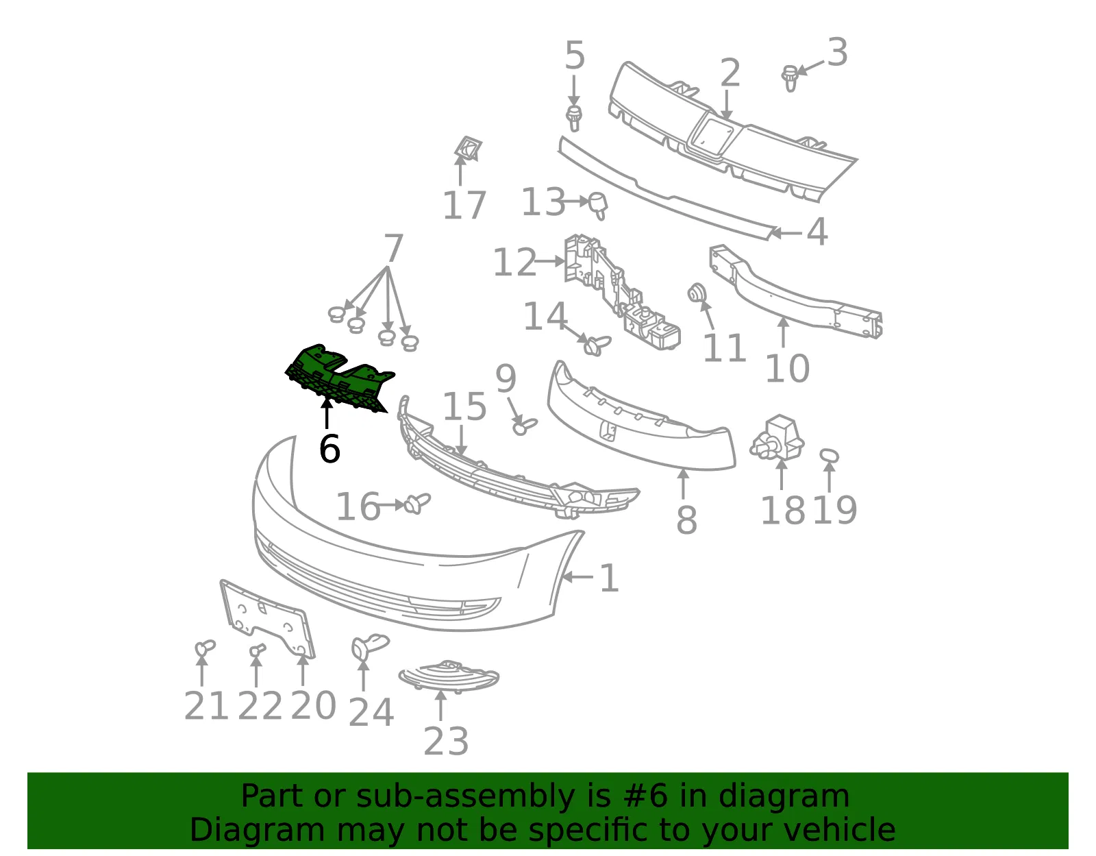 Upper Grille - GM (22712649) - view 3