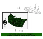 Grille, Servicable Component - GM (22738260) - view 10