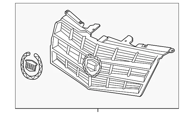 Grille, Servicable Component - GM (22738260) - view 3