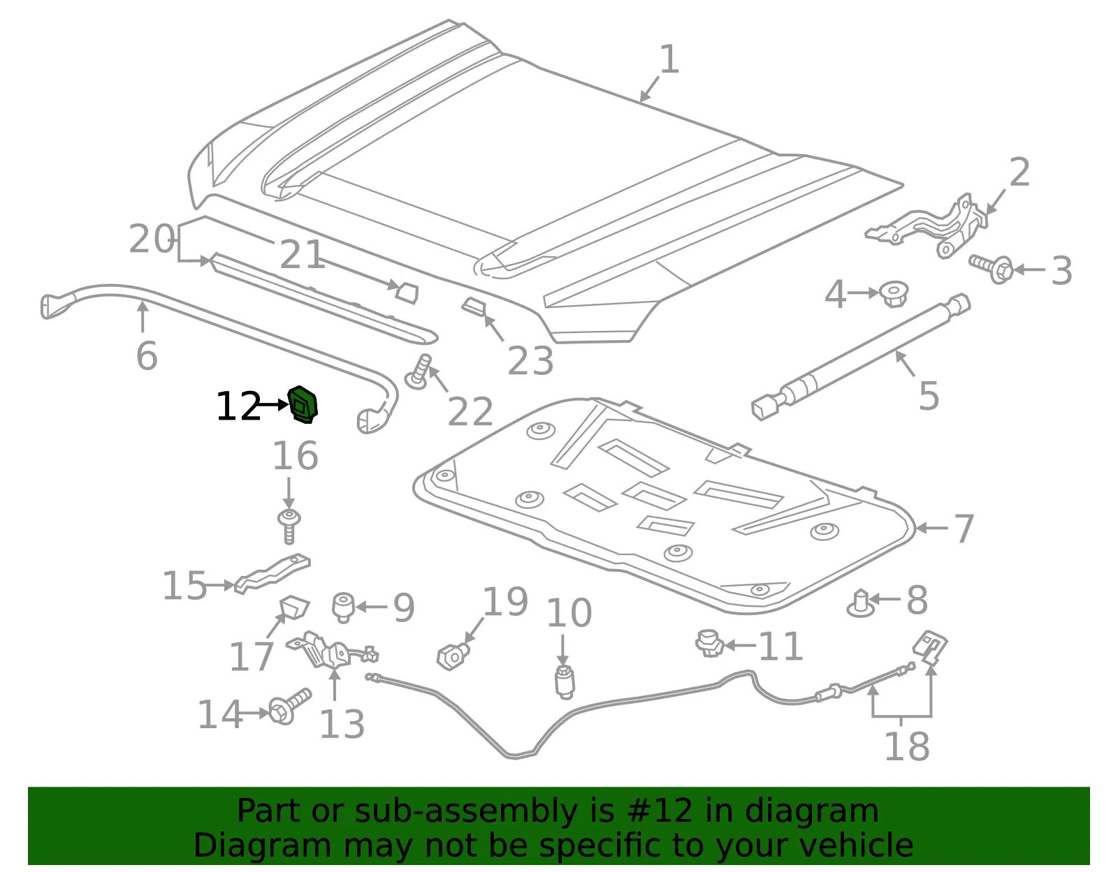 Hood Side Bumper - GM (22755721) - view 5