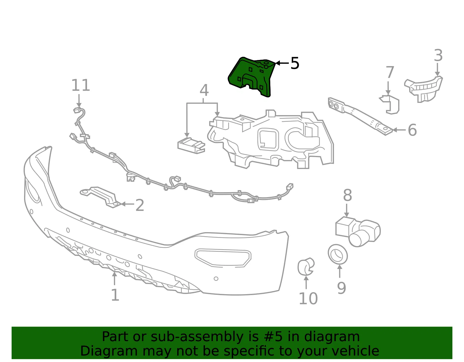 Bumper Bracket - Passenger Side (RH) - GM (22757264) - view 5