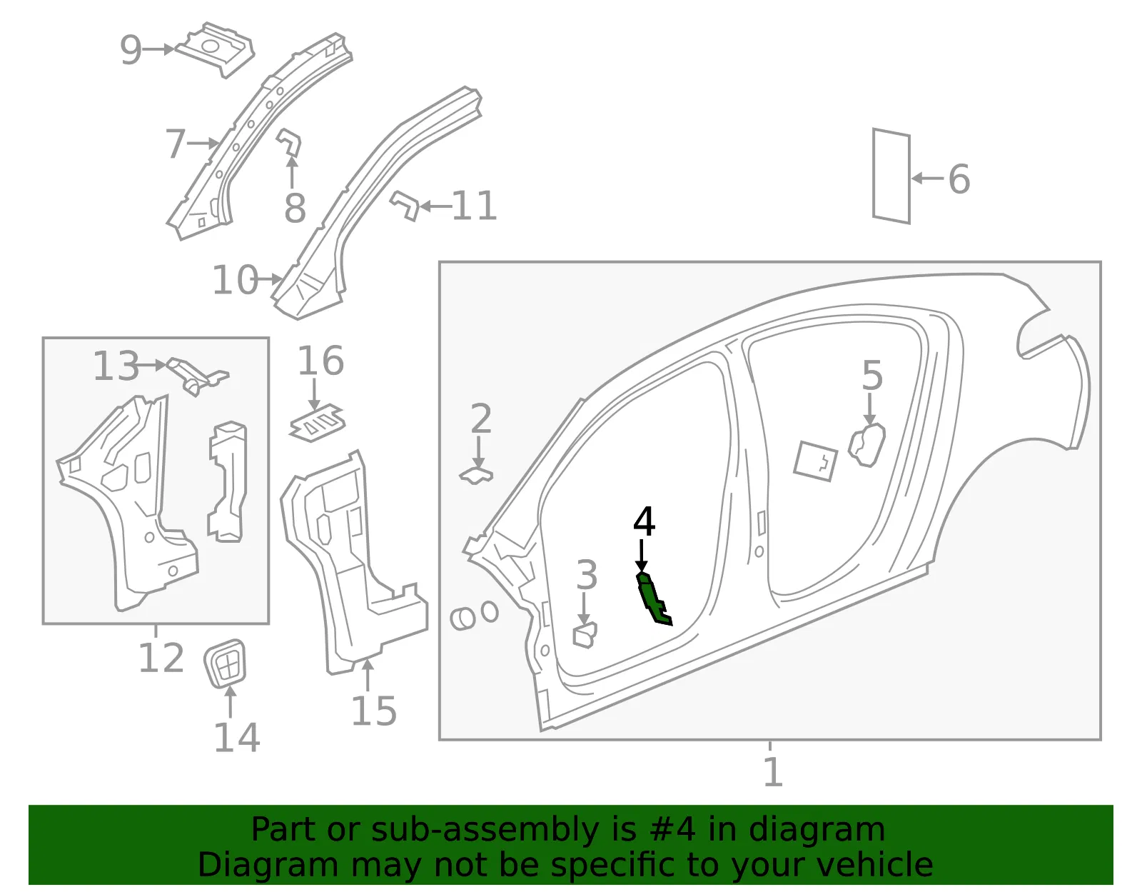 Front Fender Bracket - GM (22766652) - view 4