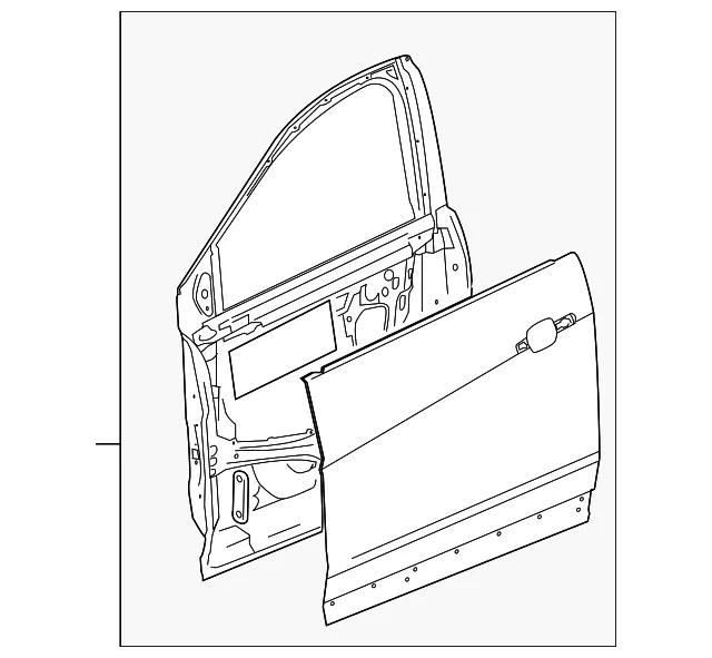 Door Shell - Driver's Side (LH) - GM (22768452) - view 3
