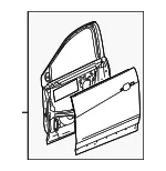 Door Shell - Driver's Side (LH) - GM (22768452) - view 8