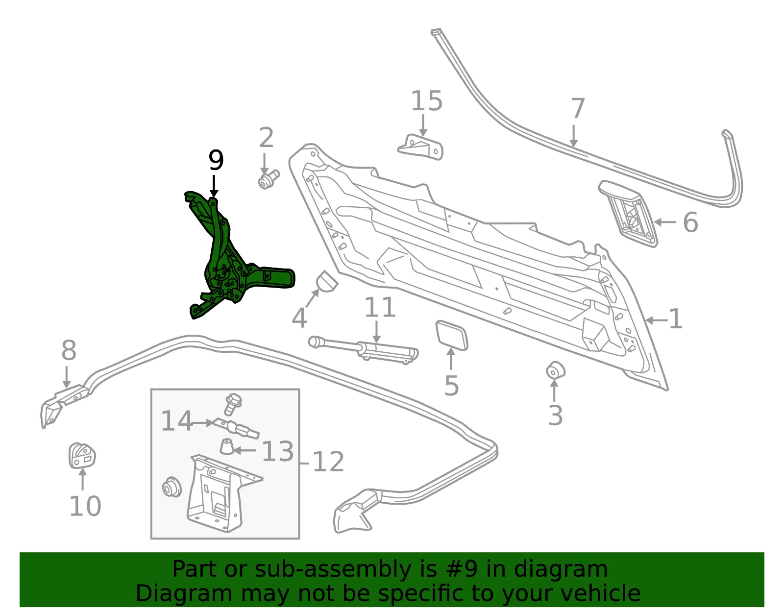 Hinge - Driver's Side (LH) - GM (22772876) - view 3