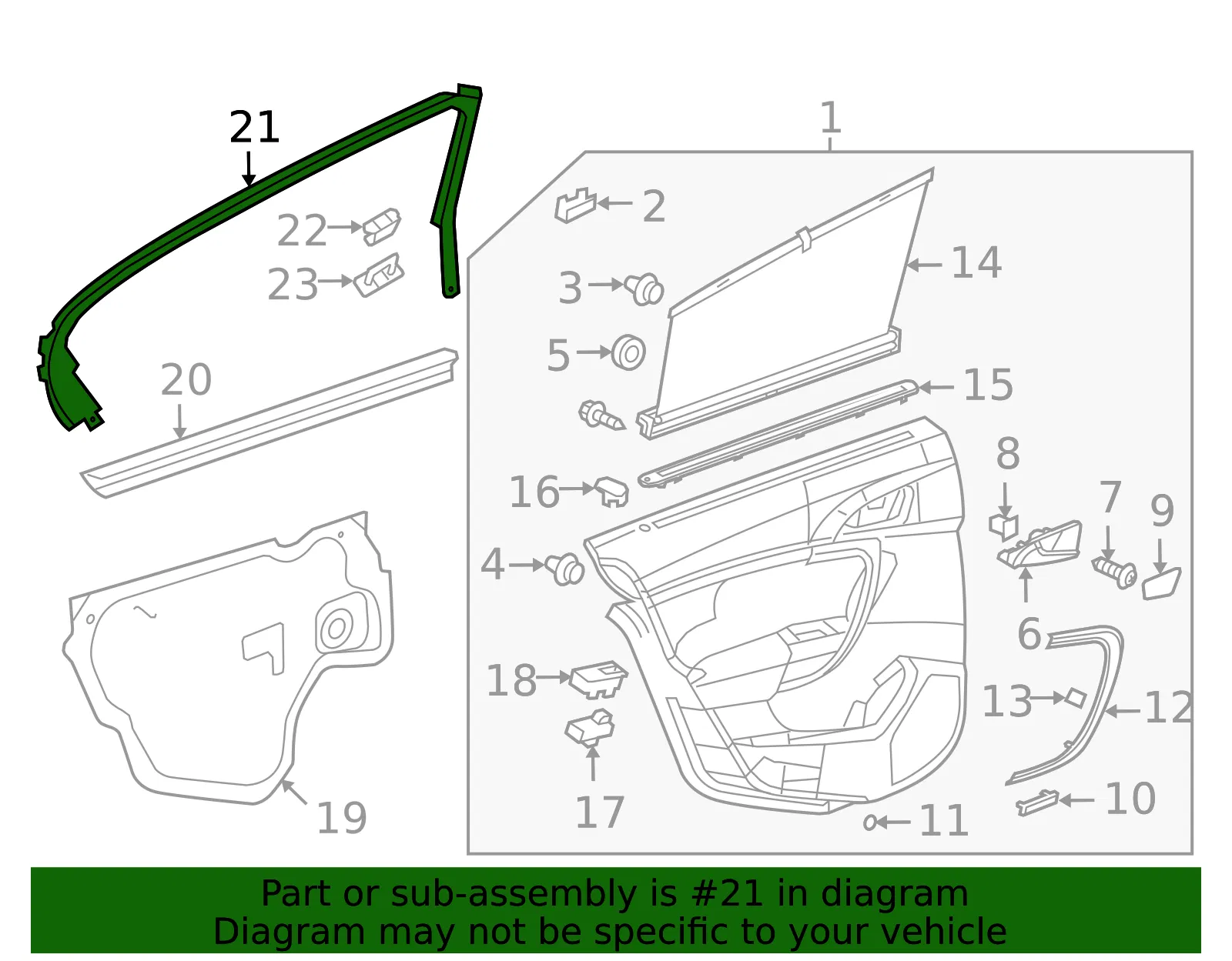 Upper Molding - GM (22799574) - view 3