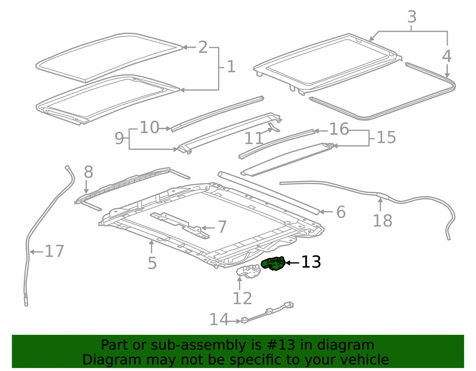 Window Shade Motor - GM (22800971) - view 2