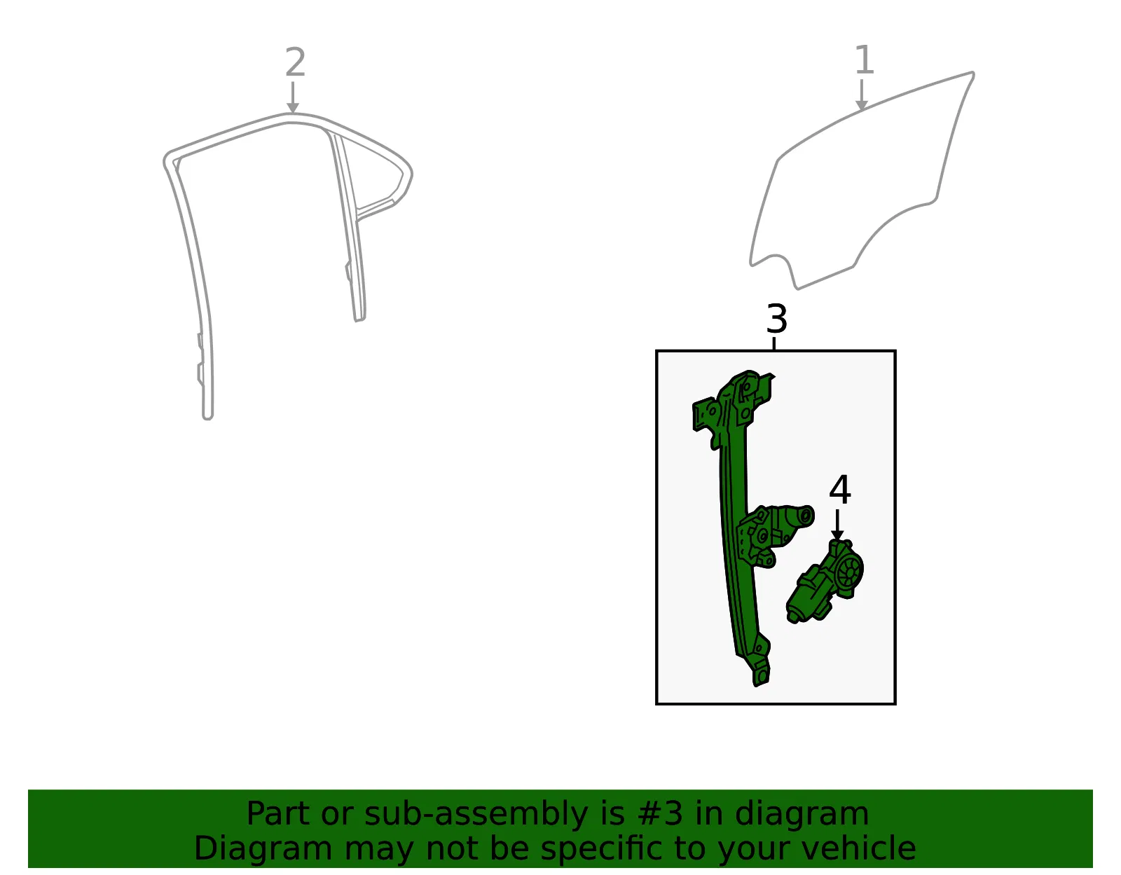 Window Regulator - Driver's Side (LH) - GM (22803634) - view 5