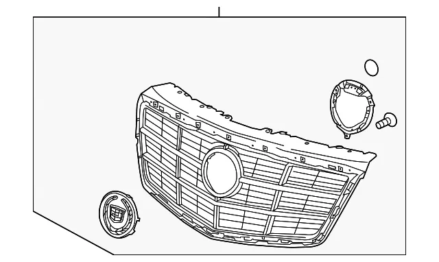 Front Upper Grille - GM (22806394) - view 2