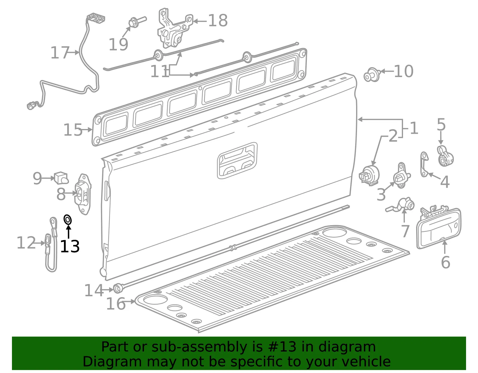 Tailgate Latch Washer - GM (22816849) - view 3