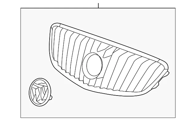 Front Outer Grille - GM (22863374) - view 3