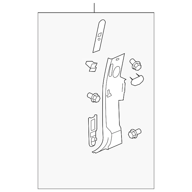 Door Pillar Post Trim Set - Driver's Side (LH) - GM (22871288)