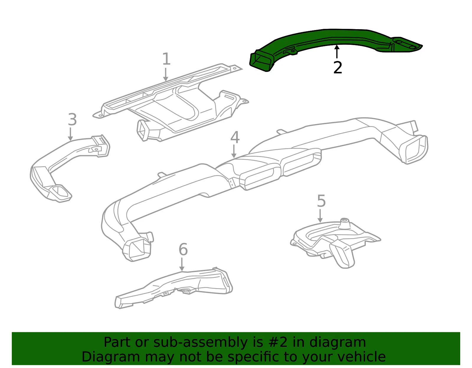 Defroster Grille - Passenger Side (RH) - GM (22888852) - view 2
