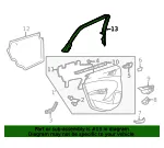 Upper Molding - Driver's Side (LH) - GM (22896073) - view 8