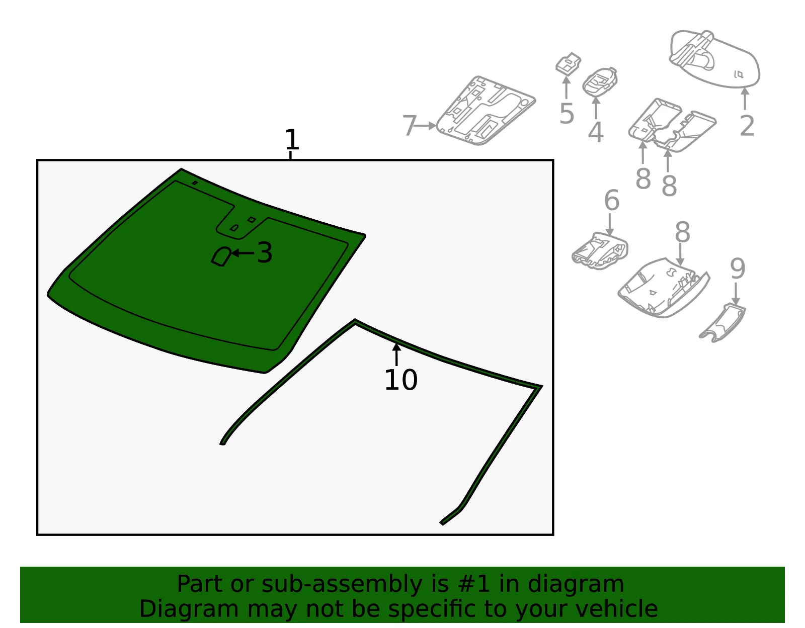 Windshield - GM (22926145) - view 3