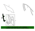 Front Driver Side Door Window Rear Guide Retainer - GM (22935366) - view 4