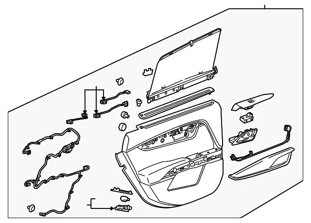 Cocoa Passenger Side Rear Door Trim - GM (22952375)