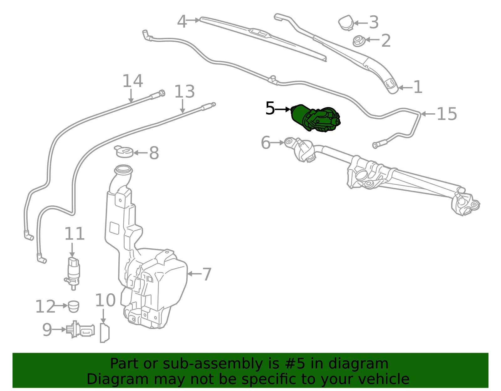 Windshield Wiper Motor - GM (22956301) - view 7