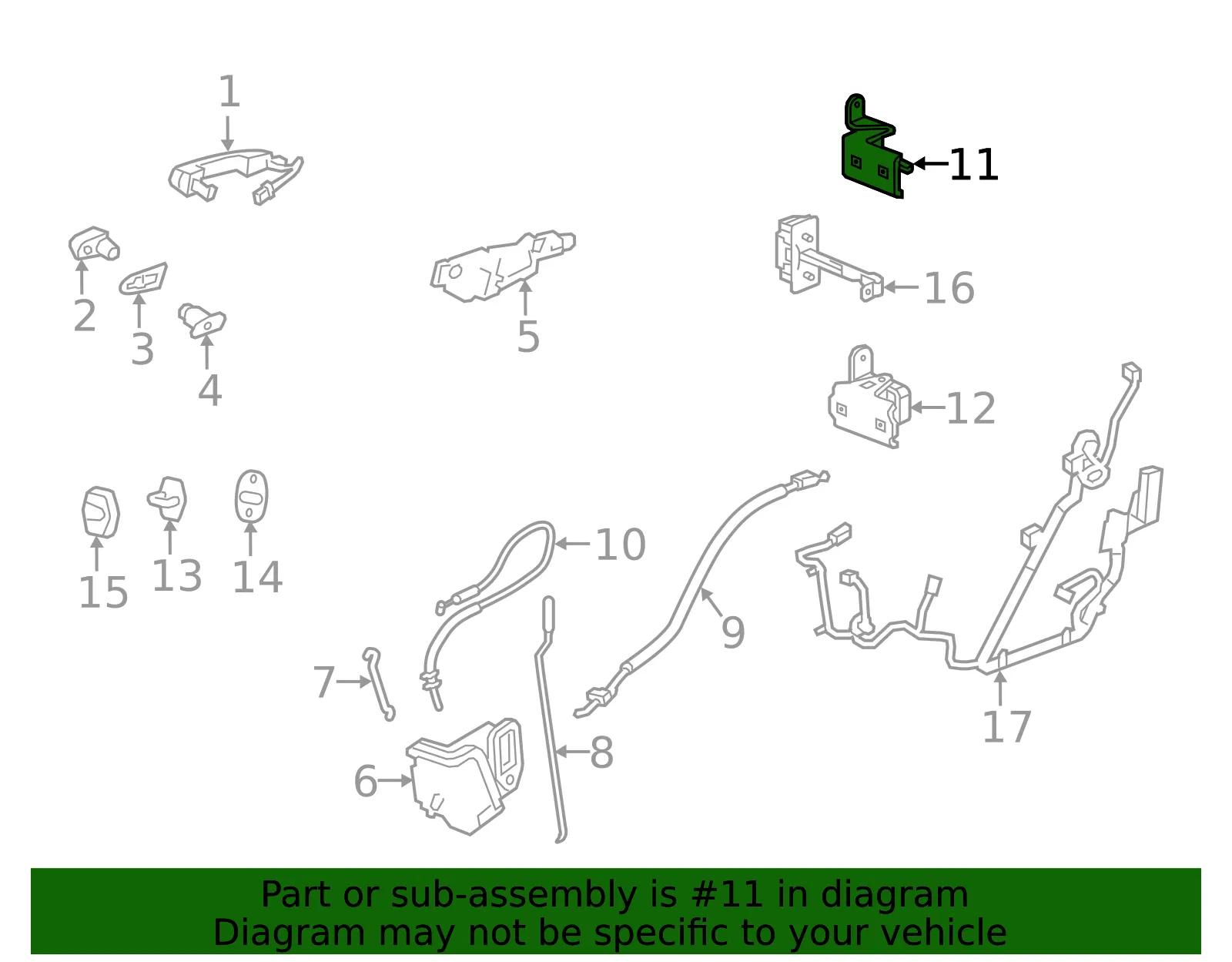 Front Side Door Hinge - GM (22964941) - view 3
