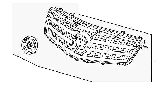 Front Grille - GM (22976334) - view 3