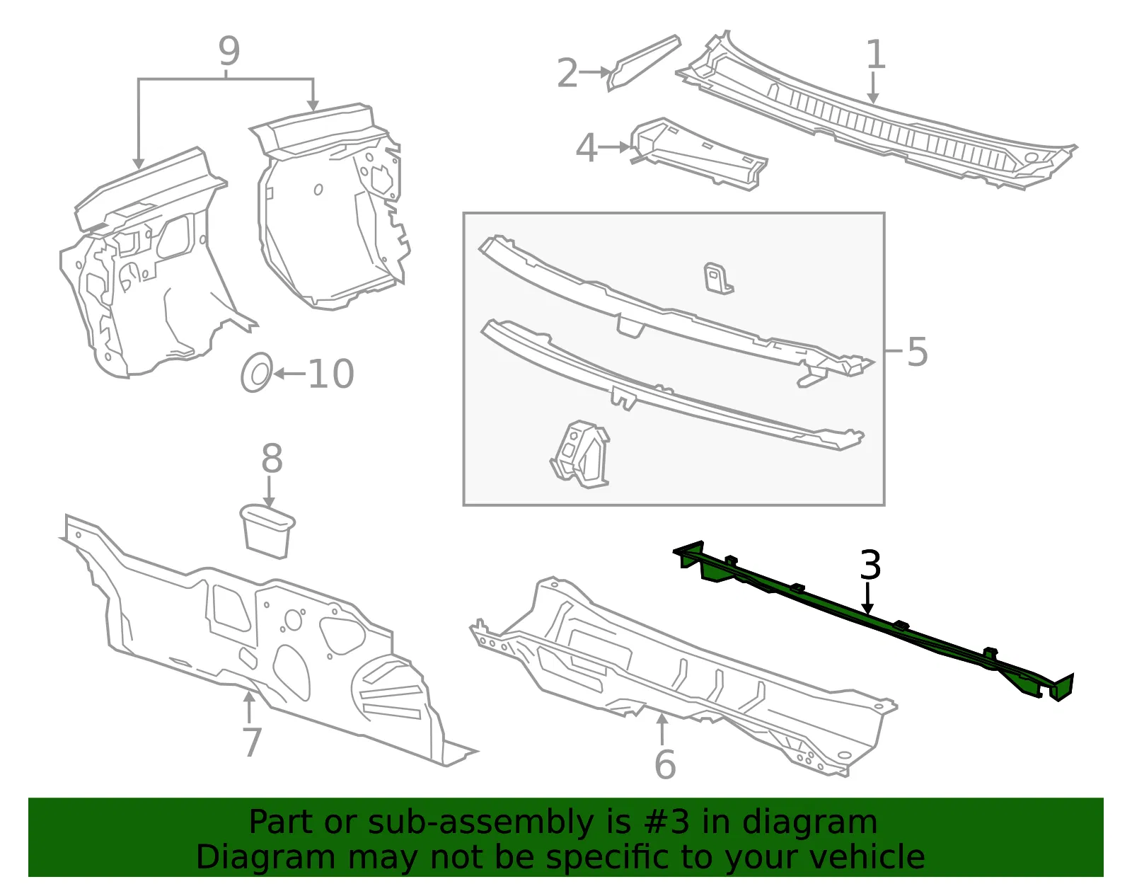 Plenum Water Deflector Support - GM (22980593) - view 4