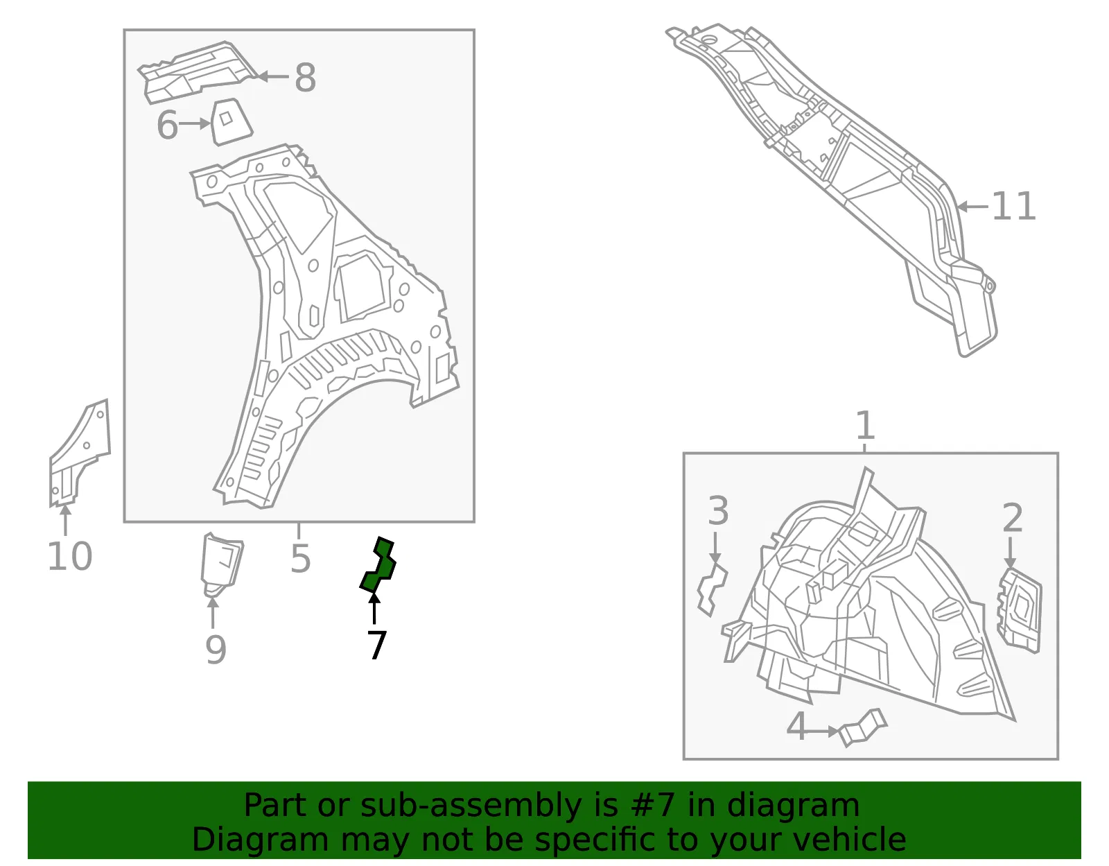 Quarter Inner Panel Bracket - GM (22985491) - view 4