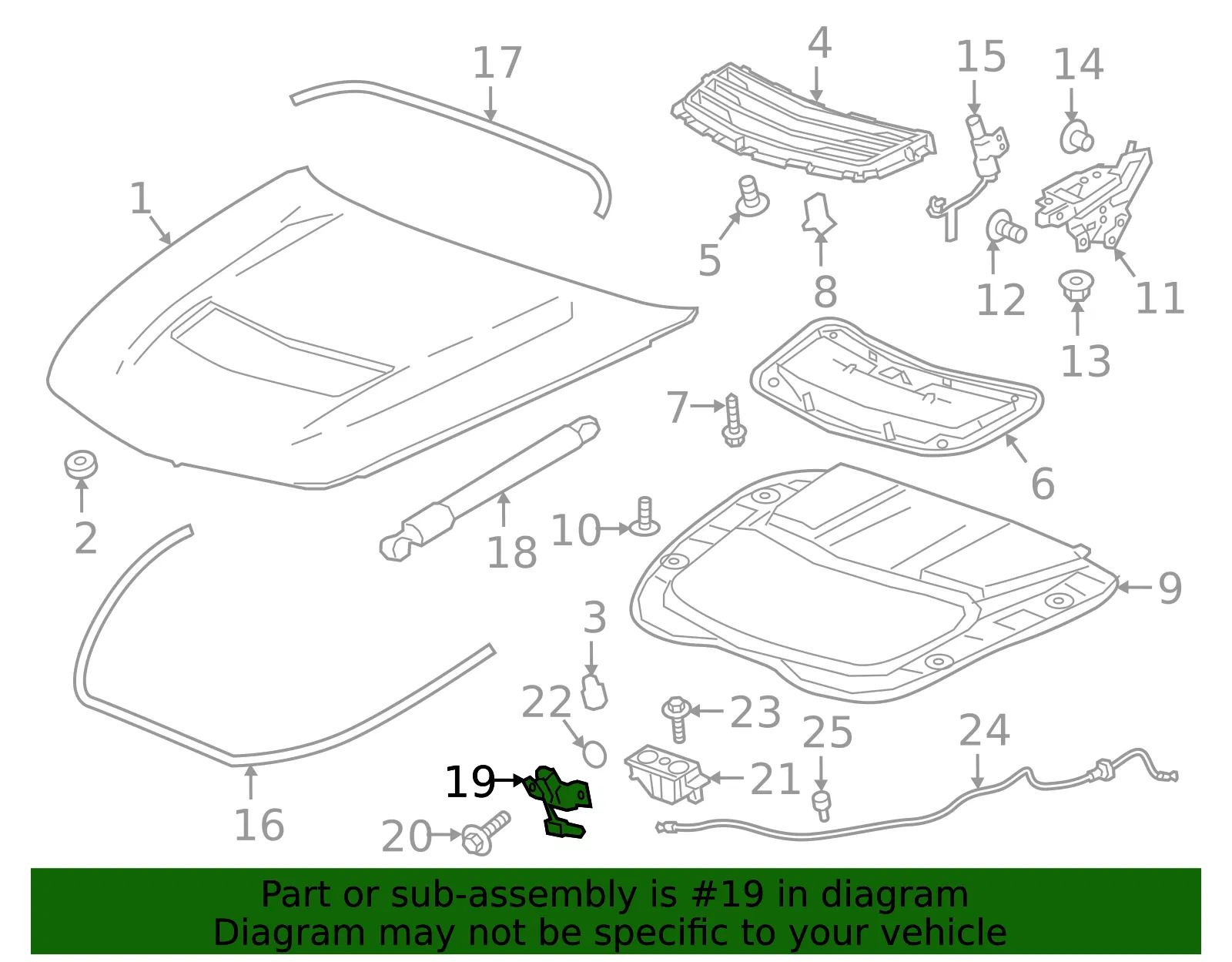 Hood Latch - GM (22985608) - view 3