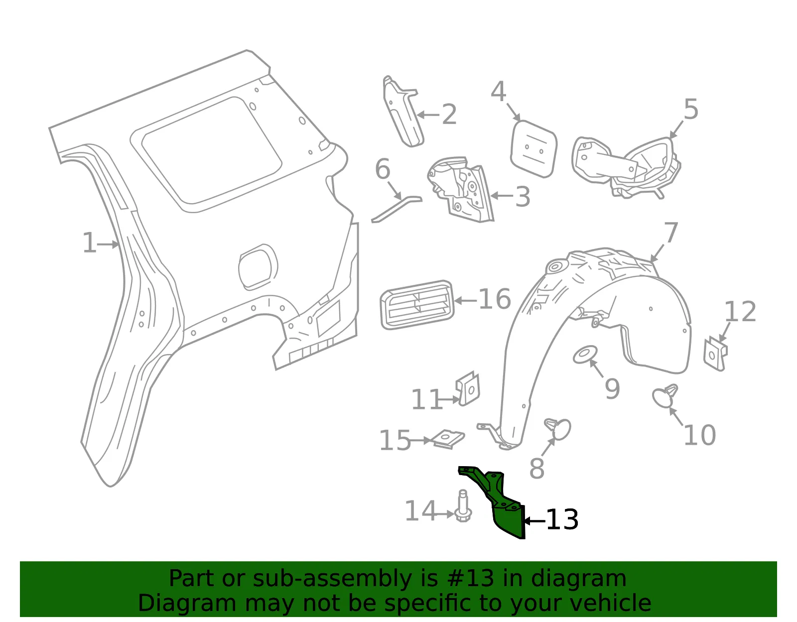 Deflector - Passenger Side (RH) - GM (23100621) - view 4