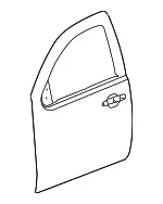 Driver Side Front Door Outer Panel - GM (23104634) - view 5