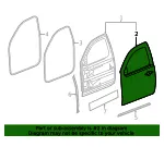 Driver Side Front Door Outer Panel - GM (23104634) - view 6