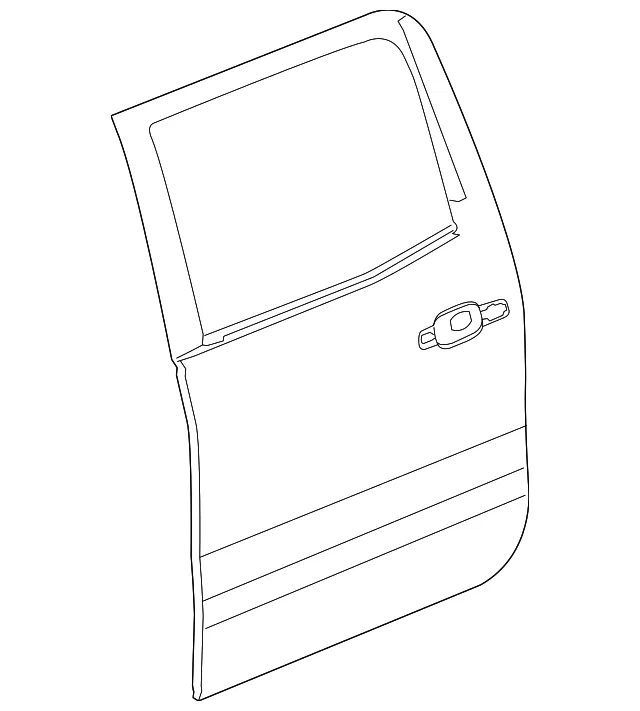 Driver Side Rear Door Outer Panel - GM (23104636) - view 3