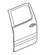 Driver Side Rear Door Outer Panel - GM (23104636) - view 7